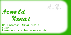 arnold nanai business card