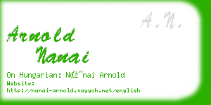arnold nanai business card
